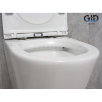 Подвесной унитаз Gid Cortado Tr2130 62235Y, безободковый, с сиденьем микролифт, белый