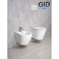 Подвесной унитаз Gid Cortado Tr2130 62235Y, безободковый, с сиденьем микролифт, белый