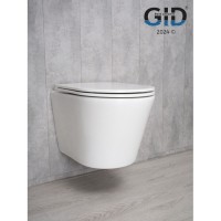 Подвесной унитаз Gid Cortado Tr2130 62235Y, безободковый, с сиденьем микролифт, белый