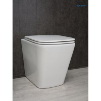 Приставной унитаз Gid Cuadrado TRS-264 62240Y, безободковый, с сиденьем микролифт, белый