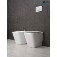 Приставной унитаз Gid Cuadrado TRS-264 62240Y, безободковый, с сиденьем микролифт, белый