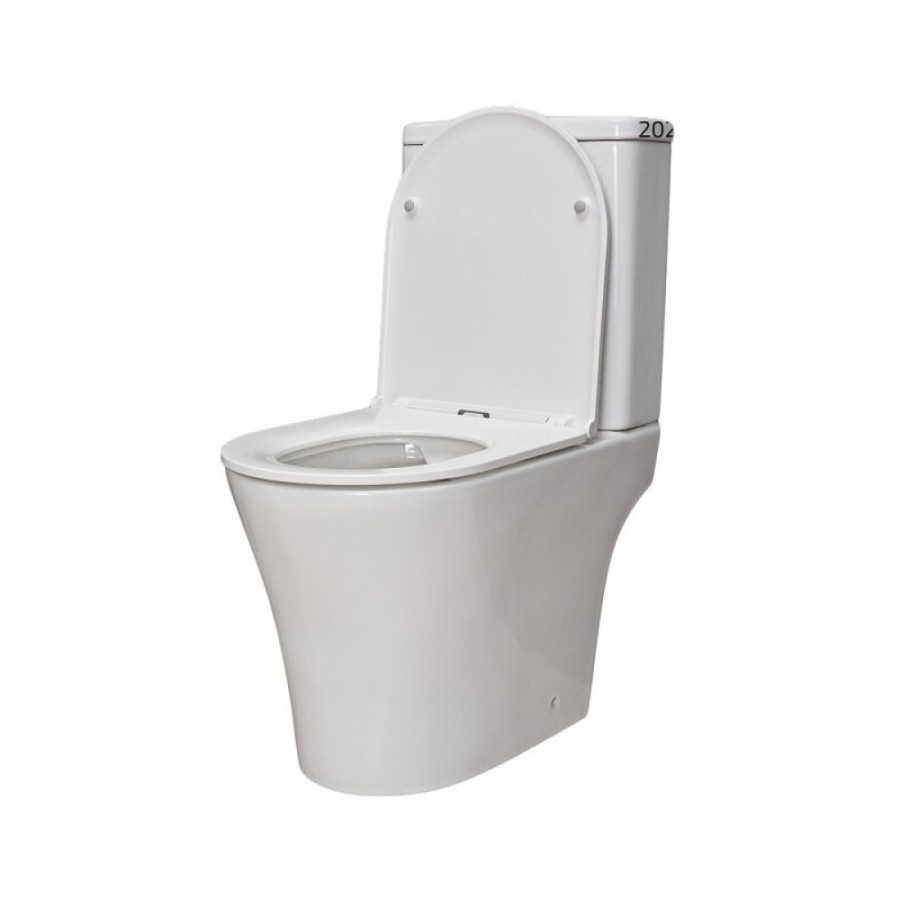 Унитаз-компакт Gid Concavo Tn2124 62244Y, безободковый, с сиденьем микролифт, белый