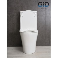 Унитаз-компакт Gid Concavo Tn2124 62244Y, безободковый, с сиденьем микролифт, белый