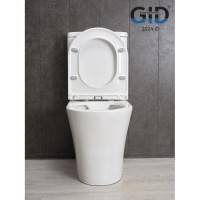 Унитаз-компакт Gid Concavo Tn2124 62244Y, безободковый, с сиденьем микролифт, белый