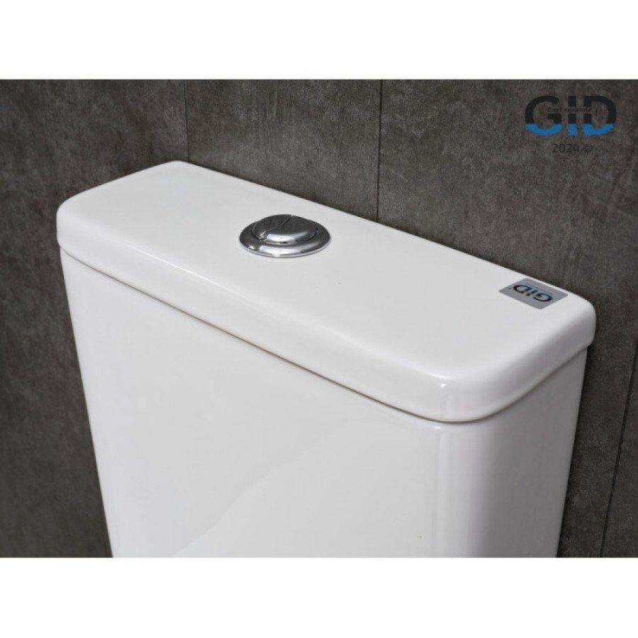 Унитаз-компакт Gid Concavo Tn2124 62244Y, безободковый, с сиденьем микролифт, белый