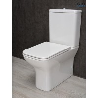 Унитаз-компакт Gid Concavo Tn2125 62245Y, безободковый, с сиденьем микролифт, белый