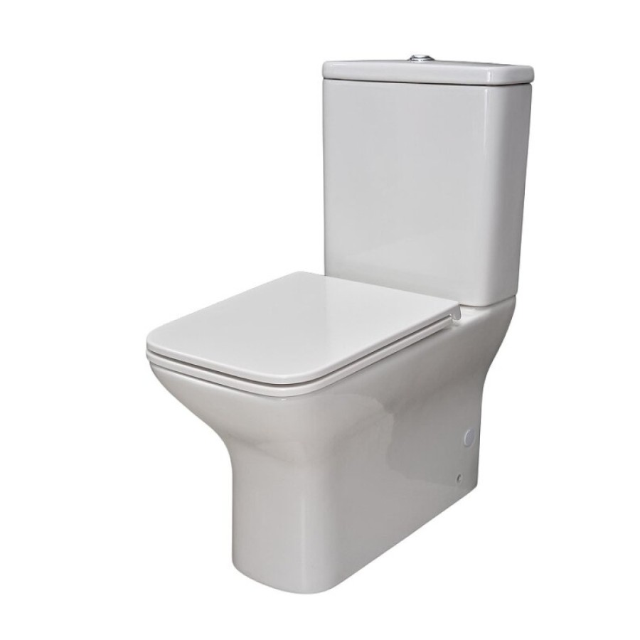 Унитаз-компакт Gid Concavo Tn2125 62245Y, безободковый, с сиденьем микролифт, белый