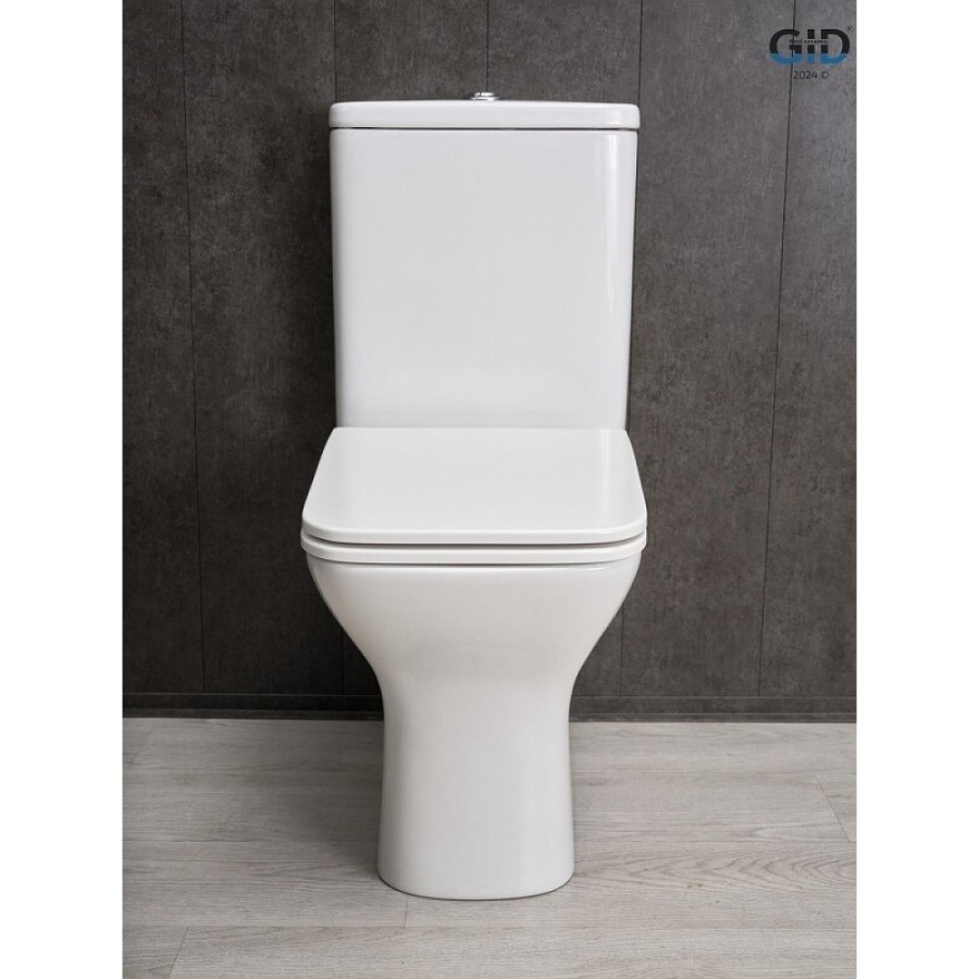 Унитаз-компакт Gid Concavo Tn2125 62245Y, безободковый, с сиденьем микролифт, белый