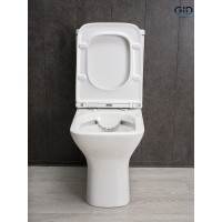 Унитаз-компакт Gid Concavo Tn2125 62245Y, безободковый, с сиденьем микролифт, белый