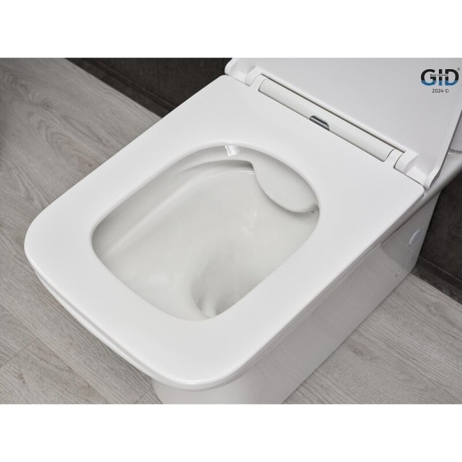 Унитаз-компакт Gid Concavo Tn2125 62245Y, безободковый, с сиденьем микролифт, белый