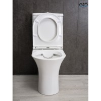 Унитаз-компакт Gid Concavo Tn2126 62246Y, безободковый, с сиденьем микролифт, белый