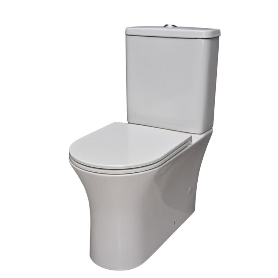 Унитаз-компакт Gid Concavo Tn2126 62246Y, безободковый, с сиденьем микролифт, белый