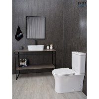 Унитаз-компакт Gid Concavo Tn2126 62246Y, безободковый, с сиденьем микролифт, белый