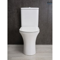 Унитаз-компакт Gid Concavo Tn2126 62246Y, безободковый, с сиденьем микролифт, белый