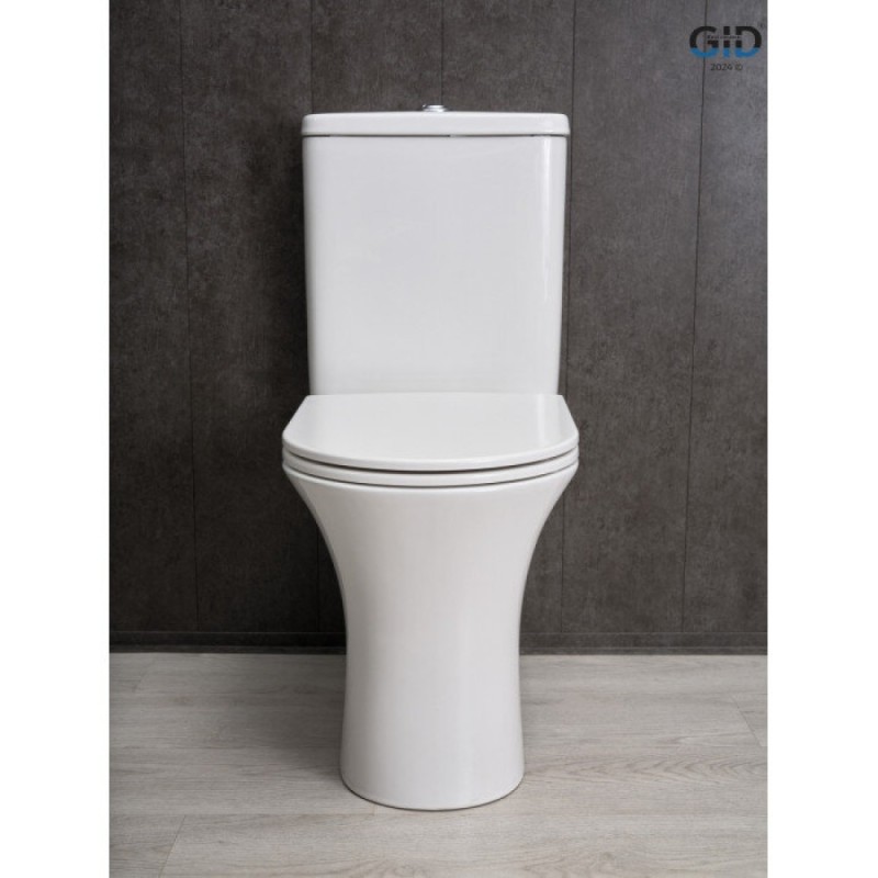 Унитаз-компакт Gid Concavo Tn2126 62246Y, безободковый, с сиденьем микролифт, белый