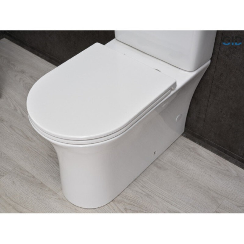Унитаз-компакт Gid Concavo Tn2126 62246Y, безободковый, с сиденьем микролифт, белый