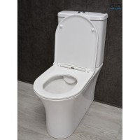 Унитаз-компакт Gid Concavo Tn2126 62246Y, безободковый, с сиденьем микролифт, белый
