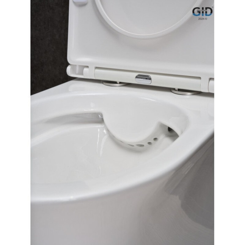 Унитаз-компакт Gid Concavo Tn2126 62246Y, безободковый, с сиденьем микролифт, белый