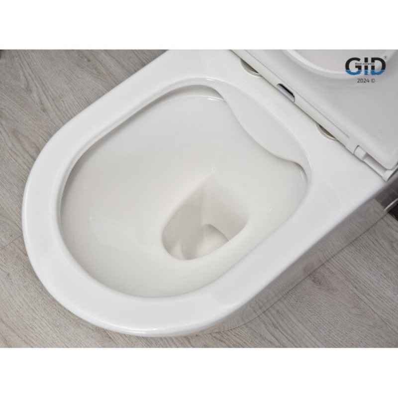Унитаз-компакт Gid Cortado Tn2189 62247Y, безободковый, с сиденьем микролифт, белый