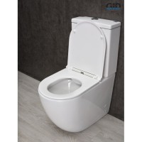 Унитаз-компакт Gid Convexo Tn2188 62249Y, безободковый, с сиденьем микролифт, белый