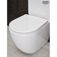 Унитаз-компакт Gid Convexo Tn2188 62249Y, безободковый, с сиденьем микролифт, белый