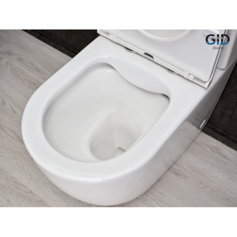 Унитаз-компакт Gid Convexo Tn2188 62249Y, безободковый, с сиденьем микролифт, белый