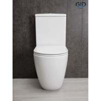 Унитаз-компакт Gid Convexo Tn2188 62249Y, безободковый, с сиденьем микролифт, белый