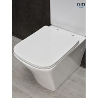 Унитаз-компакт Gid Cuadrado Tn2184 62251Y, безободковый, с сиденьем микролифт, белый