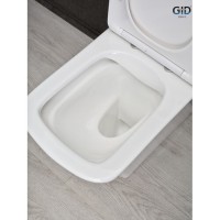 Унитаз-компакт Gid Cuadrado Tn2184 62251Y, безободковый, с сиденьем микролифт, белый