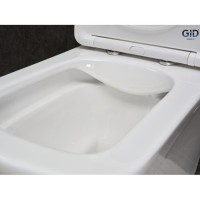 Унитаз-компакт Gid Cuadrado Tn2184 62251Y, безободковый, с сиденьем микролифт, белый