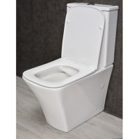 Унитаз-компакт Gid Cuadrado Tn2184 62251Y, безободковый, с сиденьем микролифт, белый