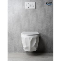 Подвесной унитаз Gid Tornado Tr2196TFX 62263Y, безободковый, с сиденьем микролифт, белый