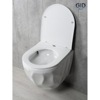 Подвесной унитаз Gid Tornado Tr2196TFX 62263Y, безободковый, с сиденьем микролифт, белый