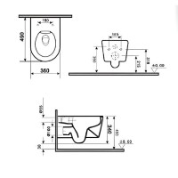 Подвесной унитаз Gid Tornado Tr2133TF-BUM 62301Y, безободковый, с сиденьем микролифт, синий матовый