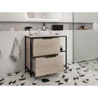 Тумба под раковину Cersanit Bosquet 80 см, 63012, напольная, дуб