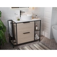 Тумба под раковину Cersanit Bosquet 80 см, 63012, напольная, дуб
