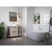 Тумба под раковину Cersanit Bosquet 80 см, 63012, напольная, дуб