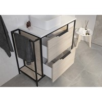 Тумба под раковину Cersanit Bosquet 80 см, 63012, напольная, дуб