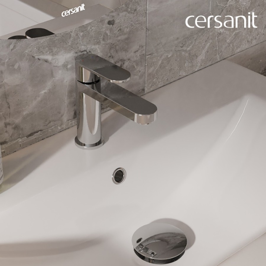Смеситель Cersanit Elio 63044, для раковины, хром