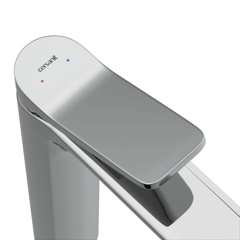 Смеситель Cersanit Odra 63054 для раковины, с донным клапаном клик-клак, хром