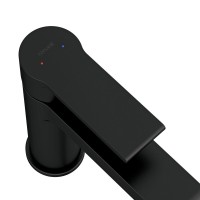 Смеситель Cersanit Brasko 63107 Black для раковины, с донным клапаном клик-клак, черный