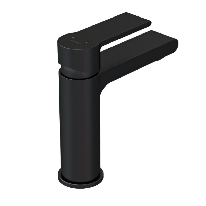 Смеситель Cersanit Brasko 63107 Black для раковины, с донным клапаном клик-клак, черный