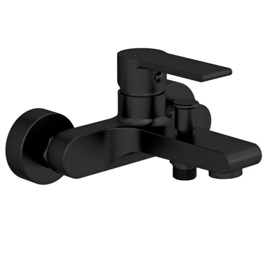 Смеситель Cersanit Brasko 63108 Black для ванны и душа, черный