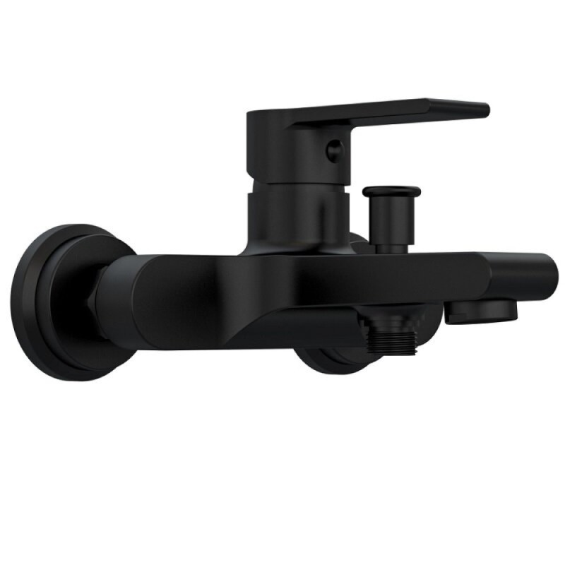 Смеситель Cersanit Brasko 63108 Black для ванны и душа, черный