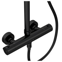 Душевая система Cersanit Brasko 63112 Black с термостатом, черная