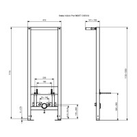 Инсталляция Cersanit Aqua 63385 для биде, синий