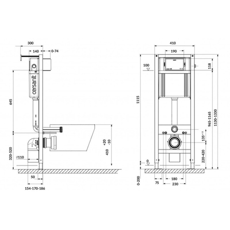 Инсталляция Cersanit Aqua А63475 Smart M 40 для унитаза