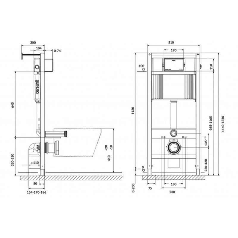 Инсталляция Cersanit Aqua А63476 Prime P 50Z для унитаза
