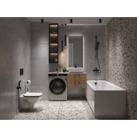 Клавиша смыва Cersanit Twins 63525, механическая, черная матовая