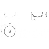 Раковина Cersanit Moduo 40 Ring 63569, 40 см, фарфор, белая